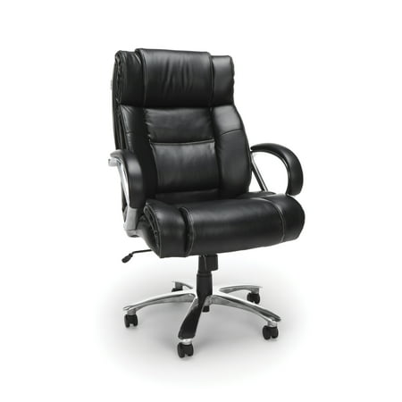 Sharp Series Leather - OFM Avenger Series Model 810-LX Leather High-Back Big and Tall Executive Office Chair, Black