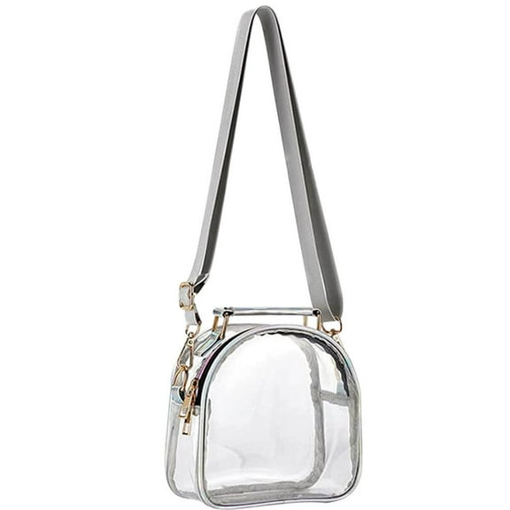 Large Capacity Transparent Messenger Bag for Women, Clear Crossbody Purse, Stylish Tote Handbag for Shopping and Daily Use