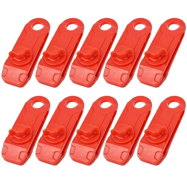 Clip de lona Carpa Canopy Clip Hebilla Viento Cuerda Lona Abrazaderas Rojo 10pcs JShteea El nuevo