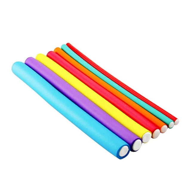 20 rizadores de pelo en espiral sin calor, varillas flexibles para cabello largo, ideales para reparar ondas dañadas (colores aleatorios).