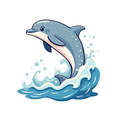 thumbnail image 3 of Cartoon Dolphin Stickers, Waterproof Dolphin Sticker for Water Bottle Laptop Phone Cases Planner Skateboard Luggage Helmet Party Favor Decor, Ideal for Adults Teens Teacher Rewards, 3 of 9