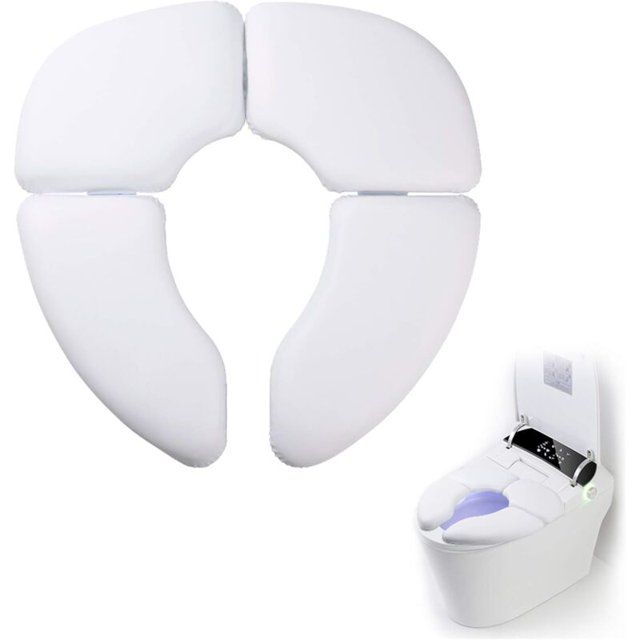 Asiento de inodoro plegable antideslizante para niños, reductor de inodoro, reductor de inodoro para niños, asiento de inodoro portátil de viaje para bebés que aprenden a ir al baño, con 1 bolsa de tr