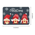 thumbnail image 3 of Haiem Three Cute Christmas Gnomes Front Door Mat Indoor Outdoor Entrance, Waterproof All-Season, All-Weather Doormat, Durable Flannel Fabric, Fade Resistant, Low Profile, 16x24in, 3 of 9
