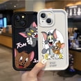 thumbnail image 5 of Funda de teléfono con dibujos animados Happy Tom y Jerry para iPhone, fundas suaves antideslizantes para iPhone 15, 14, 13, 12, 11 Pro Max, 15, 14 Plus, X, XS Max, 8, 7, 6, 5 of 5