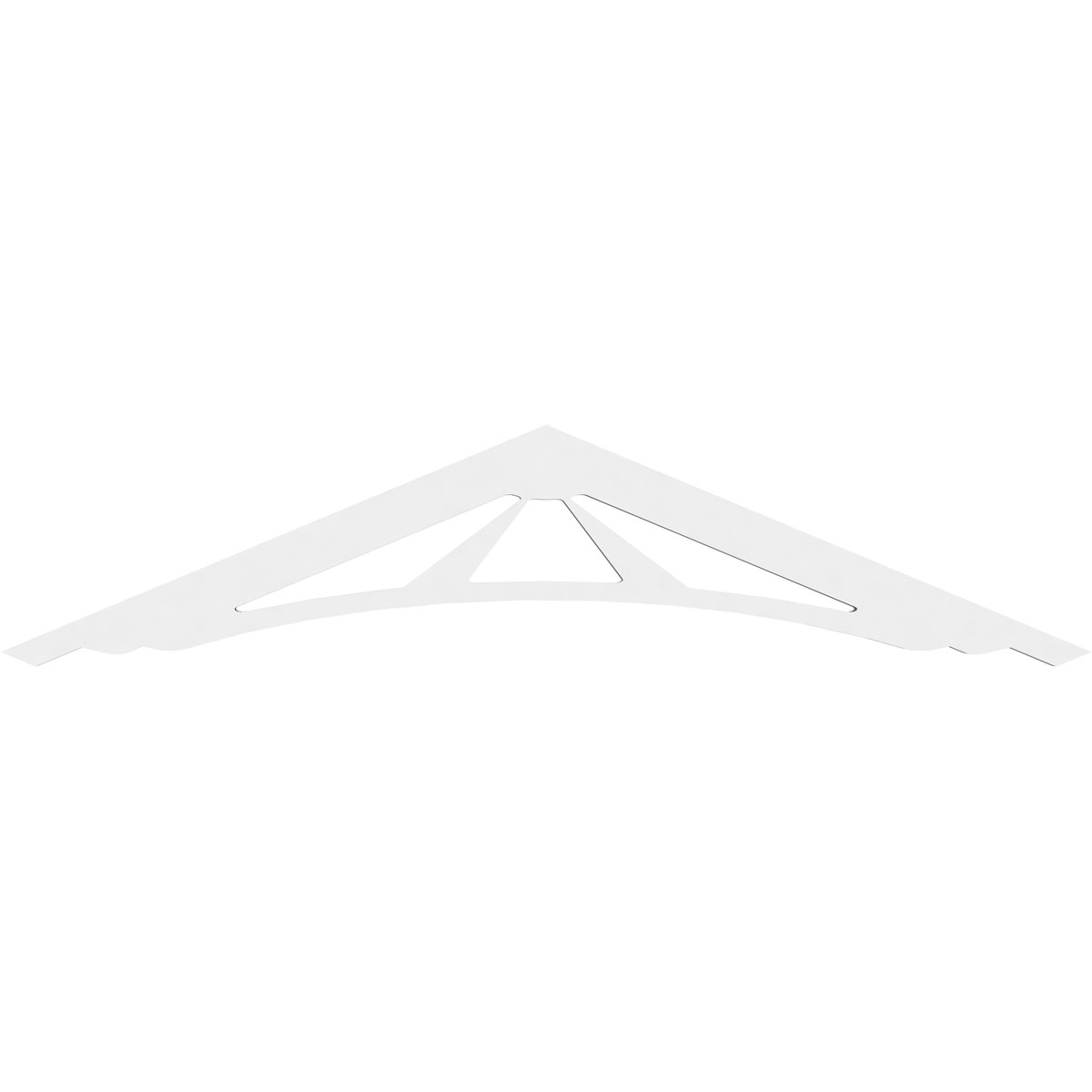 Ekena Millwork 36"W x 7 1/2"H x 1"P (5/12) Pitch Stanford Architectural  Grade PVC Gable Pediment - Walmart.com