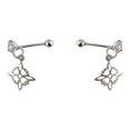 thumbnail image 2 of JOYARIS Aretes Broquel Pendiente Nudo De Bruja Zirconia Plata Ley925 A-0000118, 2 of 3