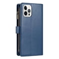 thumbnail image 2 of Funda con tapa estilo vintage para iPhone 13 Pro Max, ranura para múltiples tarjetas, protección total, estilo retro, material PU+TPU, 2 of 5