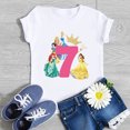 thumbnail image 3 of Camiseta de algodón para fiesta de cumpleaños de niños, disfraz de princesa, para niñas de 1, 2, 3, 4, 5, 6, 7, 8 y 9 años, regalo de cumpleaños de princesa Disney, 3 of 5