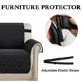 thumbnail image 3 of PrimeBeau Durable Reversible Non-Slip Sofa Slipcover for Pets & Kids, Elastic Straps, Machine Washable, Black/Grey, 3 of 7