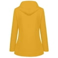 thumbnail image 5 of Women's Plus Size Solid Hooded Raincoat Outdoor Windproof Thickened Jacket Coat for Cold Weather, 5 of 5