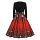 thumbnail image 3 of Vestido de mujer de manga larga elegante Vinatge fiesta de Navidad vestido veraniego invierno cuello en V traje de Año Nuevo ropa S ~ 3XL, 3 of 5