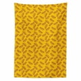 thumbnail image 2 of Hot Dog Tablecloth, Simplistic Tasty Food Doodle Pattern Frankfurter Bread, Rectangle Satin Table Cover Accent for Dining Room and Kitchen, 52" X 70", Orange Apricot, by Ambesonne, 2 of 2