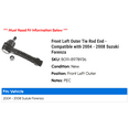 thumbnail image 2 of Front Left Outer Tie Rod End - Compatible with 2004 - 2008 Suzuki Forenza 2005 2006 2007, 2 of 2