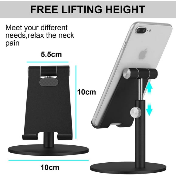 Tablet/Phone Stand,Universal Multi-Angle & Height Adjustable Stand,Telescopic Aluminum Phone Stand Holder Compatible