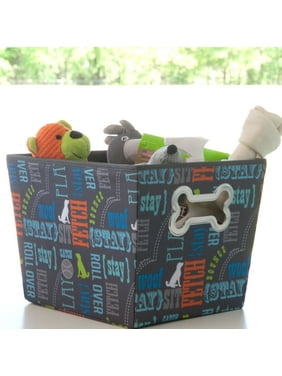 Paw Prints Fabric Toy Bin, Wordplay