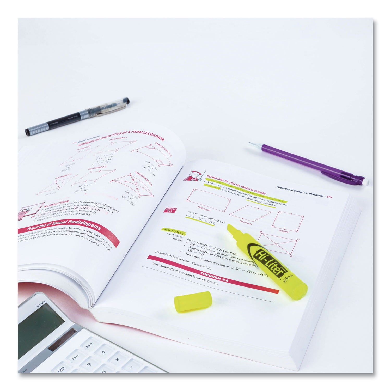 Avery HI-LITER Desk-Style Highlighters, Chisel Tip, Fluorescent Yellow, 200/Box (24130)