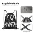thumbnail image 6 of Kdxio I love Math Print Drawstring Backpack Bag,Waterproof Draw String Back Sack, Gym Drawstring Bags Swim Bag For Unisex, 6 of 9