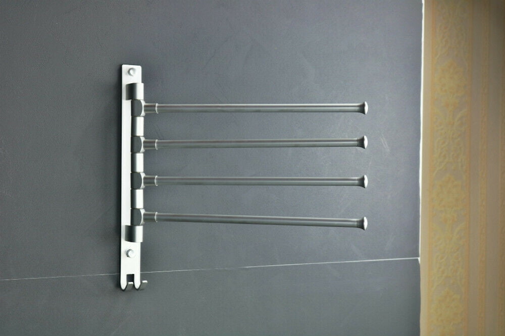 No Drilling Towel Racks for Bathroom Swing Out Towel Rack Swivel Towel