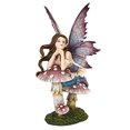 thumbnail image 2 of Pacific Giftware Figurine Statue de Fée Appuyée sur un Champignon 5.25 Pouces Rose, 2 of 3