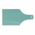 thumbnail image 1 of Retro Cutting Board, Abstract Ornaments with Black Dots Inside Floral Motifs Symmetrical Tile, Tempered Glass Cutting and Serving Board, Wine Bottle Shape, Pale Blue Black White, by Ambesonne, 1 of 1
