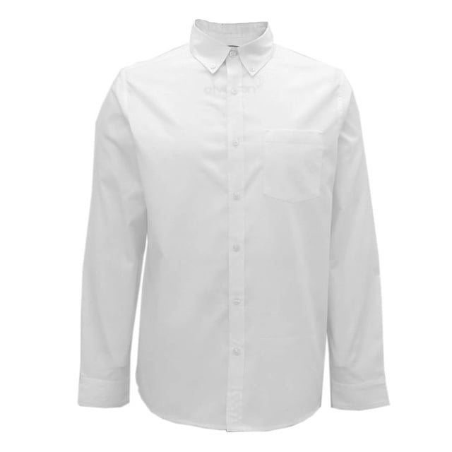 Camisa George Talla G Manga Larga Lisa Blanca