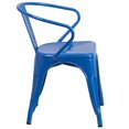 thumbnail image 3 of Blue Metal Indoor-Outdoor Chair with Arms, 3 of 9