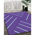 thumbnail image 3 of Ahgly Company Machine Washable Indoor Square Transitional Medium Slate Blue Area Rugs, 3' Square, 3 of 7