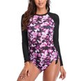 thumbnail image 2 of Kmdttou Swimwear for Women Fashionable Conservative Color Printed Split Swimsuit Surfing Diving Suit on Clearance!, 2 of 8
