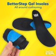 thumbnail image 2 of Plantillas de gel betterstep para hombre, tallas 8-14, con absorción de impactos, 2 of 7