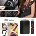 thumbnail image 4 of Yuyamidu 13pcs Car Seat Cover Full Set Ladybug Steering Wheel Cover Seat Belt Cover Coaster Heart Center Console Cover Keychain Lipstick Sleeve Cute Auto Interior Accessories, 4 of 6