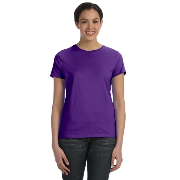 Hanes Sl04 Ladies' 4.5 Oz. 100 Ringspun Cotton Nano-T T-Shirt