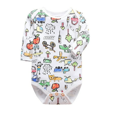

HAWEE Unisex Baby Cotton Long-sleeve Bodysuits Baby Boys Girls Onesies Size 9-24 Month