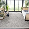 thumbnail image 3 of SAFAVIEH Machine Washable Rug Indoor/Outdoor Bermuda Collection - Bermuda Julijana Geometric Diamonds Indoor/Outdoor Area Rug Cream/Grey, 6'7" x 6'7" Square, 3 of 12