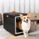 thumbnail image 4 of Caja de transporte para gatos transpirable, caja de transporte segura con asa, caja de viaje, jaula de transporte, cesta de transporte para cachorros en interiores, automóviles y exteriores, 4 of 5
