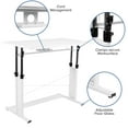 thumbnail image 3 of Flash Furniture Fairway Height Adjustable (27.25-35.75"H) Sit to Stand Home Office Desk - White, 3 of 14