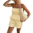 thumbnail image 4 of MAIHAN Womens Two Piece Outfits Women Clothing Shirt Tops Shorts Clothes Sets Pant Sets Women 2 Piece Outfits Cotton Outfits Sets, 4 of 7