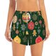 thumbnail image 2 of Balery Christmas Pantalones cortos deportivos para mujer con forro y dos bolsillos, elásticos, para entrenamiento, gimnasio, yoga-Large, 2 of 7