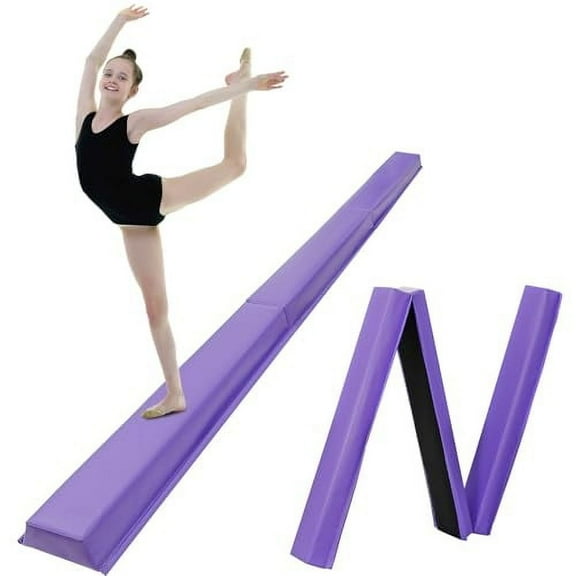 HomGarden Gymnastics Training Balance Beam,Long Folding Foam Balance Bar,Children Gymnastic Balance Beam for Balance Exercise