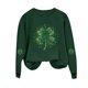 thumbnail image 4 of RKSTN Women's St Patrick's Day Sweatshirt Plus Size Crewneck Irish Gift St Patricks Luckys Shamrocks Graphic Print Hoodless Sweatshirts Top Womens Casual Round Neck Loose Fits Long Sleeve T Shirts, 4 of 5