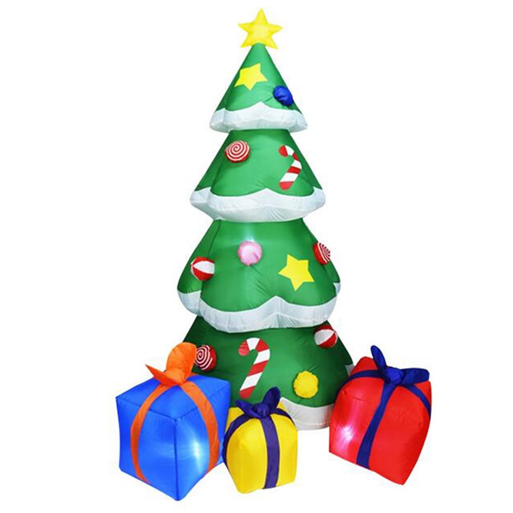 7ft Inflatable Christmas Tree with Gift Boxes Yard Holiday Home