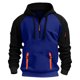 thumbnail image 1 of pstuiky camisas de manga larga para hombre, Sudadera deportiva informal con capucha y retazos para hombre, de manga larga, estilo blusa top de hombre xxxl, 1 of 5
