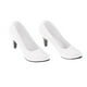 thumbnail image 5 of Un par de zapatos de tacón alto con punta puntiaguda clásicos de moda para mujer de 12 pulgadas, talla 1:6 Blanco, 5 of 9