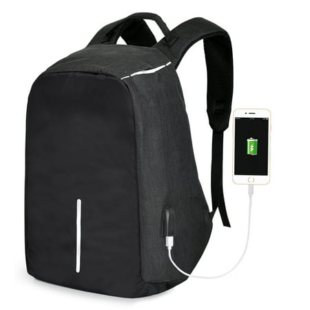 Vbiger Laptop Backpack Casual School Bag Large Capacity Shoulder Book Bag with Charging Port Suitable for Men and Women,