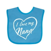 Inktastic I Love My Nana in White Chalk Heart Boys or Girls Baby Bib