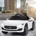 thumbnail image 3 of Costway 12V Maserati Licensed Kids Ride on Car w/ RC Remote Control Led Lights MP3 White, 3 of 8