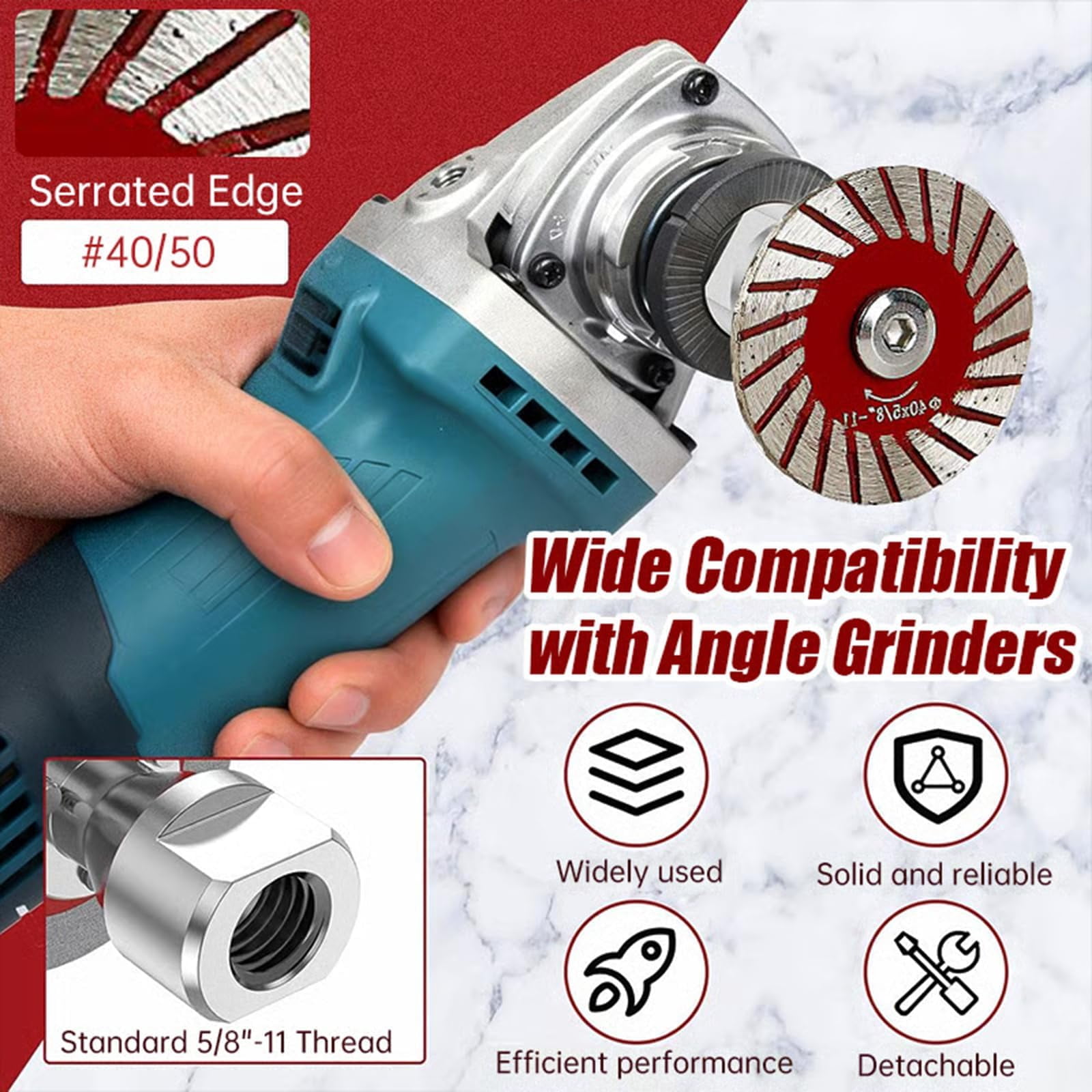 1.57" Diamond Saw Blades Set, Precision Stone Cutting Made Easy, 40mm Diamond Saw Blade & Sanding Disc Kit with Removable Flange for Granite,Marble,Sandstone, Mini Diamond Blade for Grinder