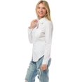 thumbnail image 6 of Made by Olivia Women's Plain Long Sleeve Button Down Shirts Formal Work Dress Blouses Tops, 6 of 7