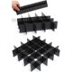 thumbnail image 1 of separadores de cajones, organizador ajustable para calcetines, ropa interior, maquillaje, puede ayudar a ordenar la cocina, recámara, cambiador negro, 1 of 4