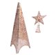 thumbnail image 5 of GOOHOCHY Mini árbol de Navidad de hierro forjado de 40 cm con forma de torre, brillante, para festivales, decoración del hogar, sin pilas (oro rosa), 5 of 7