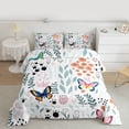 thumbnail image 2 of Homewish Cartoon Butterfly 3 Pieces Queen Comforter Set for Preppy Children Kids,Dreamy Princess Ultra Soft Bedding Sets,Kawaii Animal Bedding Comforter Set,Luxury Bedroom Decor,Reversible, 2 of 8
